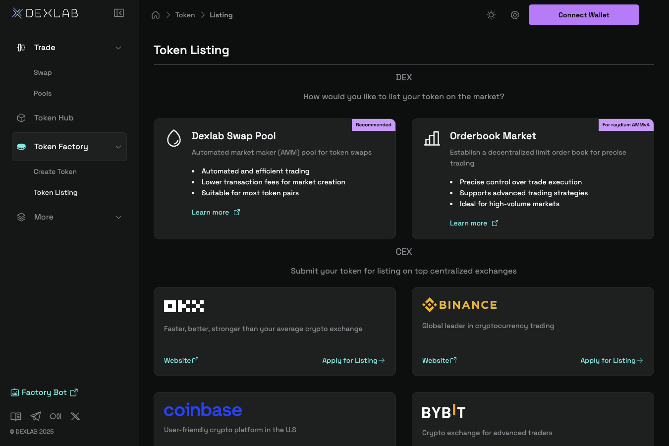 Launch product screen